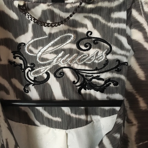 πHPπGUESS Womenβs Zebra Print Trenchcoat π§₯π π¦ - Picture 9 of 16